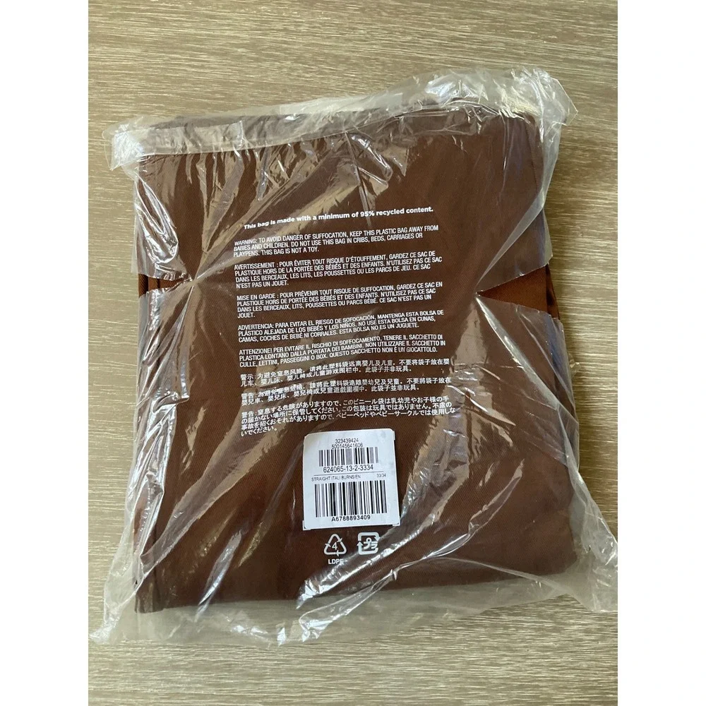 Banana Republic Straight Chinos Burnt‎ Sienna Size 33x34 New With Tags